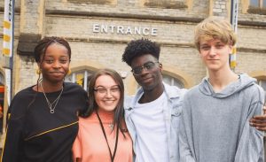 Boomsatsuma students outside Engine Shed