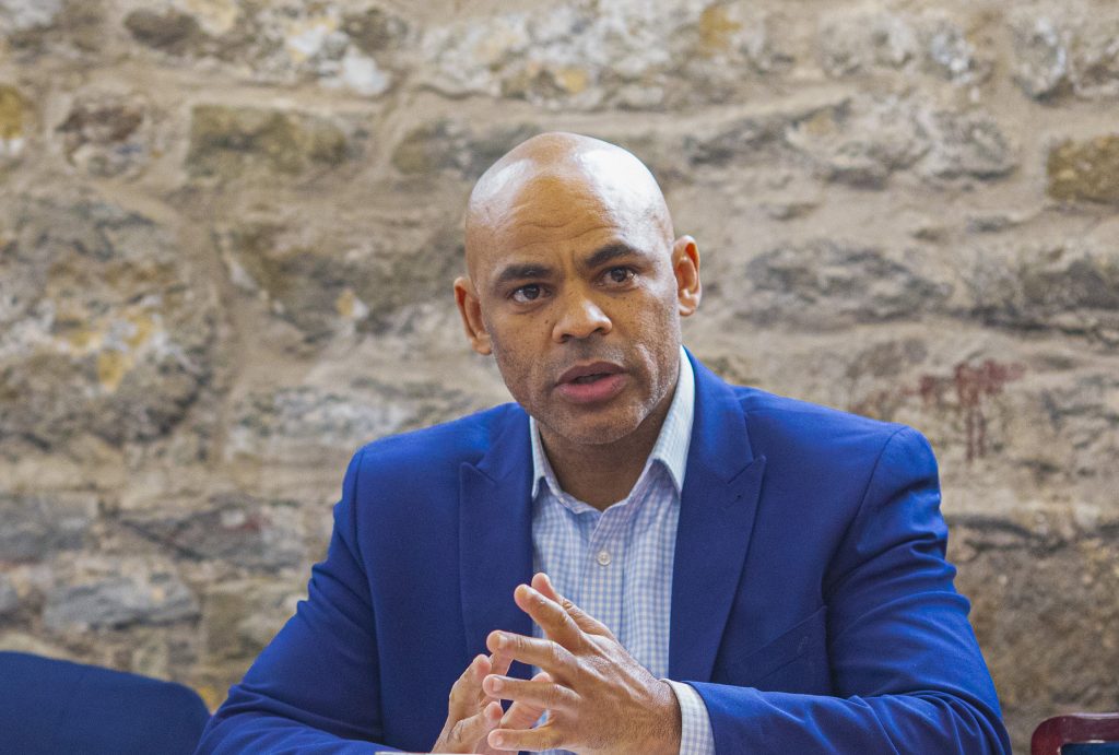 Marvin Rees speaking at roundtable event at Engine Shed
